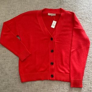 Loft trendy cotton cardigan sweater
